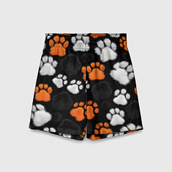Шорты детские Мохнатые лапки, цвет: 3D-принт