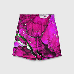 Шорты детские Розовый треснувший камень, цвет: 3D-принт