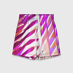 Детские шорты Бело-розовая абстракция