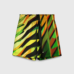 Шорты детские Чёрно-жёлтая абстракция, цвет: 3D-принт