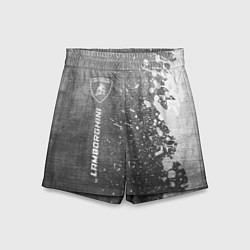 Шорты детские Lamborghini - grey gradient по-вертикали, цвет: 3D-принт