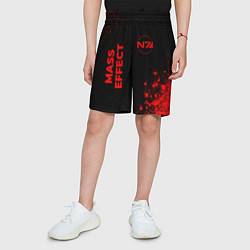 Шорты детские Mass Effect - red gradient вертикально, цвет: 3D-принт — фото 2