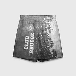Шорты детские Club Brugge - grey gradient по-вертикали, цвет: 3D-принт