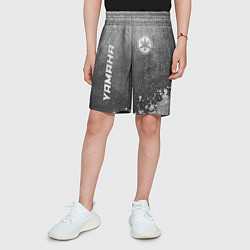 Шорты детские Yamaha - grey gradient вертикально, цвет: 3D-принт — фото 2