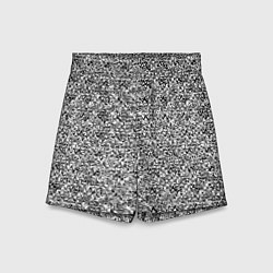 Шорты детские Чёрно-белый текстурный, цвет: 3D-принт