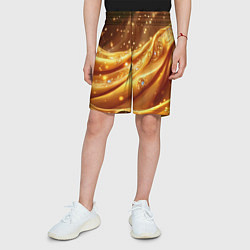 Шорты детские Золотая ткань с блестками, цвет: 3D-принт — фото 2