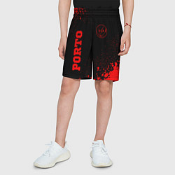Шорты детские Porto - red gradient вертикально, цвет: 3D-принт — фото 2