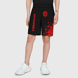 Шорты детские Yamaha - red gradient вертикально, цвет: 3D-принт — фото 2
