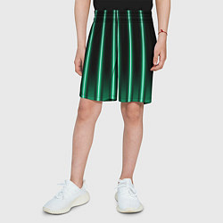 Шорты детские Neon turquoise, цвет: 3D-принт — фото 2