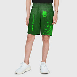 Шорты детские League of Legends - green gradient вертикально, цвет: 3D-принт — фото 2