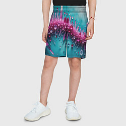 Шорты детские Розовые кристаллы, цвет: 3D-принт — фото 2