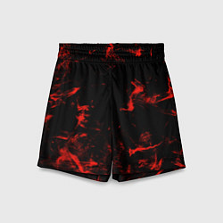 Детские шорты Color red black