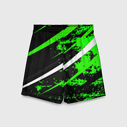 Шорты детские Color black and green, цвет: 3D-принт