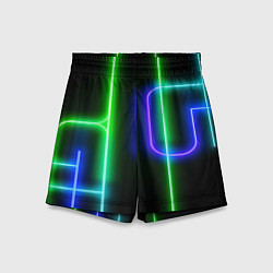 Детские шорты Color blue black green stripe