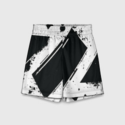 Шорты детские Color black white, цвет: 3D-принт