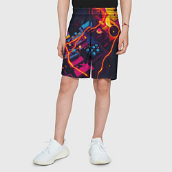 Шорты детские Техническая абстракция, цвет: 3D-принт — фото 2