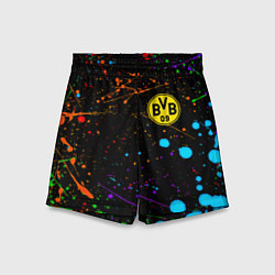 Шорты детские Borussia neon splash, цвет: 3D-принт