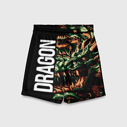 Шорты детские Татуировка дракона ирезуми, цвет: 3D-принт