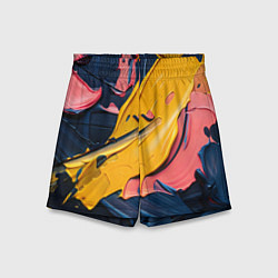 Шорты детские Мазки акриловой краски, цвет: 3D-принт