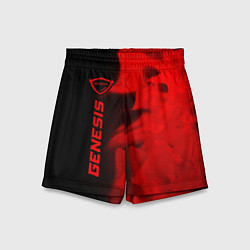 Шорты детские Genesis - red gradient по-вертикали, цвет: 3D-принт