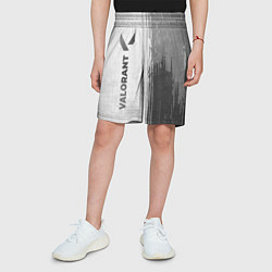 Шорты детские Valorant - white gradient по-вертикали, цвет: 3D-принт — фото 2