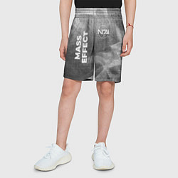 Шорты детские Mass Effect - grey gradient вертикально, цвет: 3D-принт — фото 2