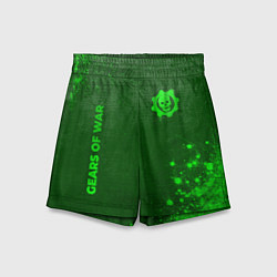 Шорты детские Gears of War - green gradient вертикально, цвет: 3D-принт