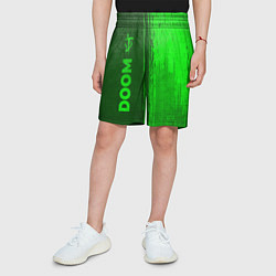 Шорты детские Doom - green gradient по-вертикали, цвет: 3D-принт — фото 2
