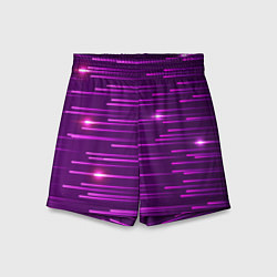 Шорты детские Цветные светящиеся полосы, цвет: 3D-принт