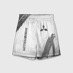 Шорты детские Mitsubishi - white gradient вертикально, цвет: 3D-принт