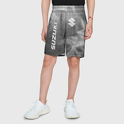 Шорты детские Suzuki - grey gradient вертикально, цвет: 3D-принт — фото 2
