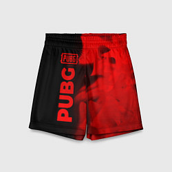 Шорты детские PUBG - red gradient по-вертикали, цвет: 3D-принт