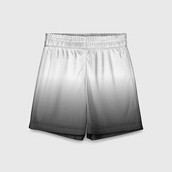 Шорты детские Из белого в чёрный градиент с точками, цвет: 3D-принт