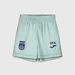 Шорты детские Фк Уфа - мятный цвет с текстурой, цвет: 3D-принт