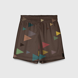 Шорты детские Осень палитра глубокий лес, цвет: 3D-принт