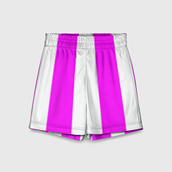 Детские шорты Color white pink line