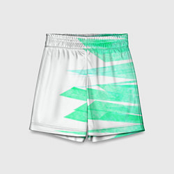 Шорты детские Color white light blue strip, цвет: 3D-принт