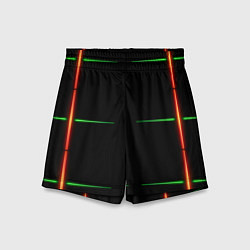 Детские шорты Color black green orange stripes