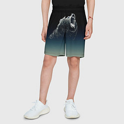 Шорты детские Бурый в гневе - градиент, цвет: 3D-принт — фото 2