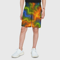 Шорты детские Разноцветный дым, цвет: 3D-принт — фото 2