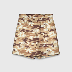 Шорты детские Камуфляж армия, цвет: 3D-принт