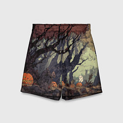 Шорты детские Призрачный лес, цвет: 3D-принт