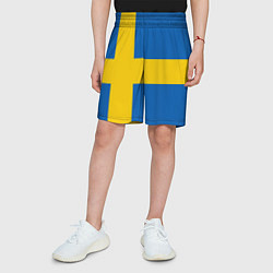 Шорты детские Швеция, цвет: 3D-принт — фото 2
