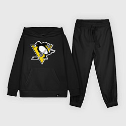 Костюм хлопковый детский Pittsburgh Penguins, цвет: черный