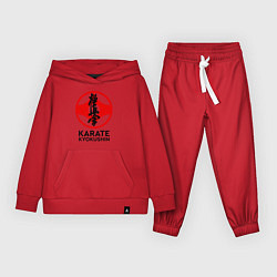 Костюм хлопковый детский Karate Kyokushin, цвет: красный
