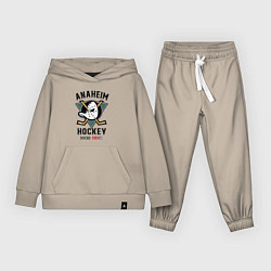 Костюм хлопковый детский ANAHEIM DUCKS, цвет: миндальный