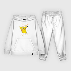 Костюм хлопковый детский Pikachu, цвет: белый