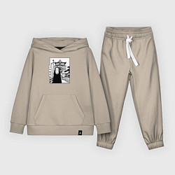 Костюм хлопковый детский No-Face Spirited Away Ghibli, цвет: миндальный