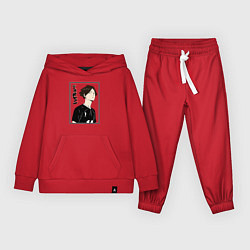 Костюм хлопковый детский Ринтаро Суна Haikyuu!!, цвет: красный