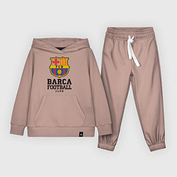 Костюм хлопковый детский Barcelona Football Club, цвет: пыльно-розовый